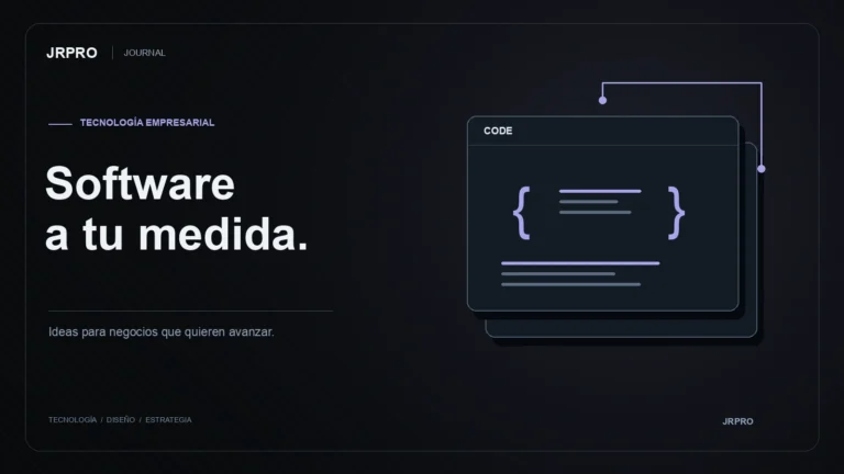 Software a medida — ilustración editorial de JRPRO