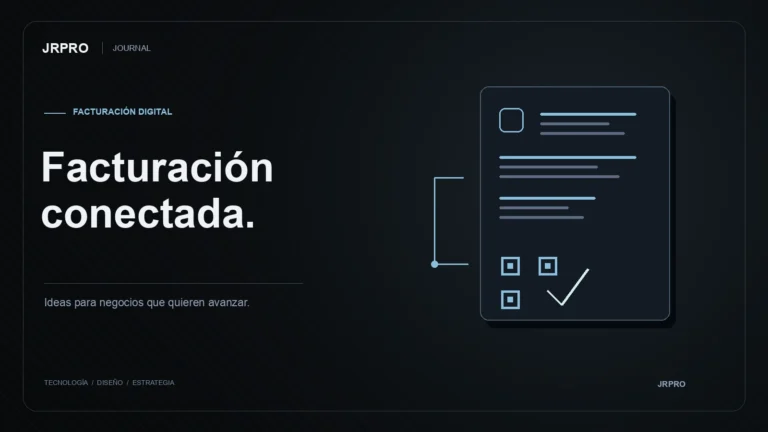 Facturación digital — ilustración editorial de JRPRO
