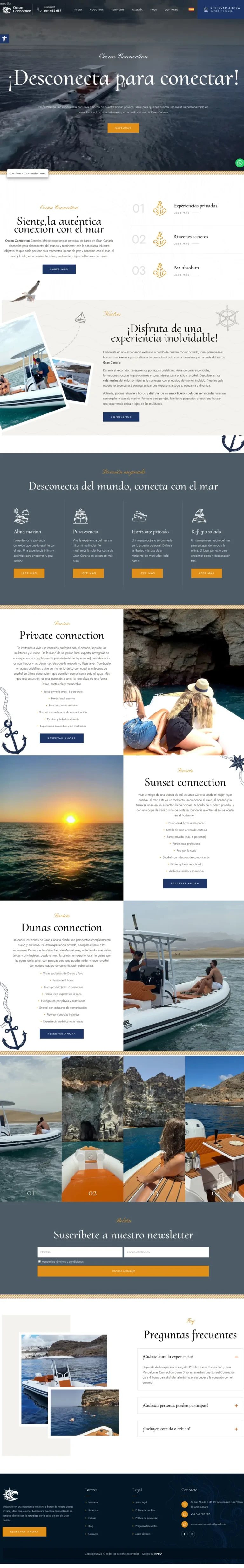 Página de inicio de Ocean Connection
