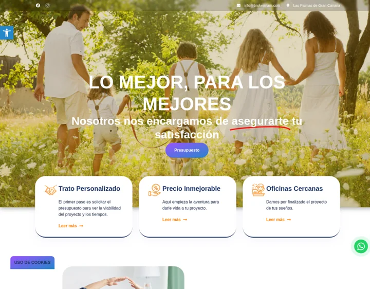Página de inicio de Brokermam