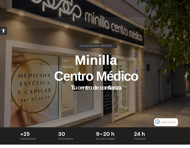 Página de inicio de Minilla Centro Médico