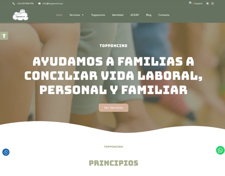 Página de inicio de Topponcino